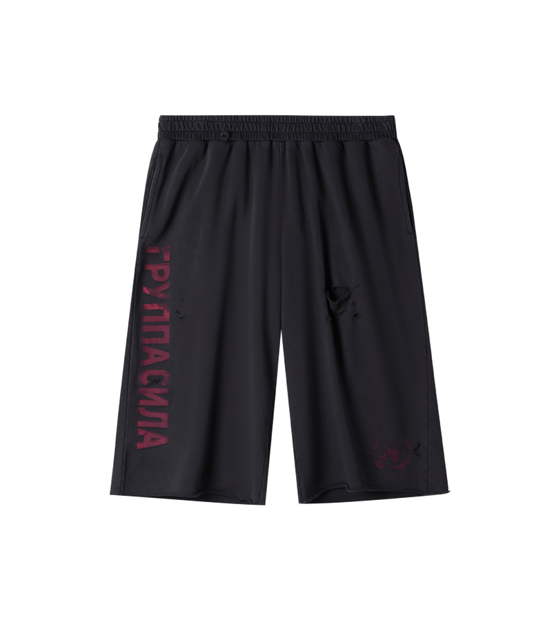 BLACK UN 3/4 SHORT