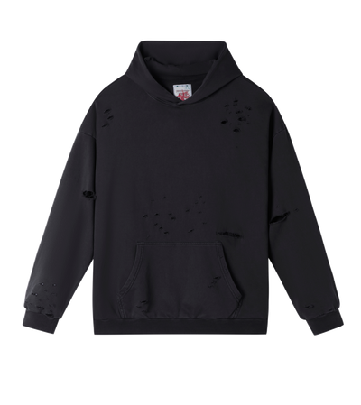 BLACK UN PULLOVER HOODIE