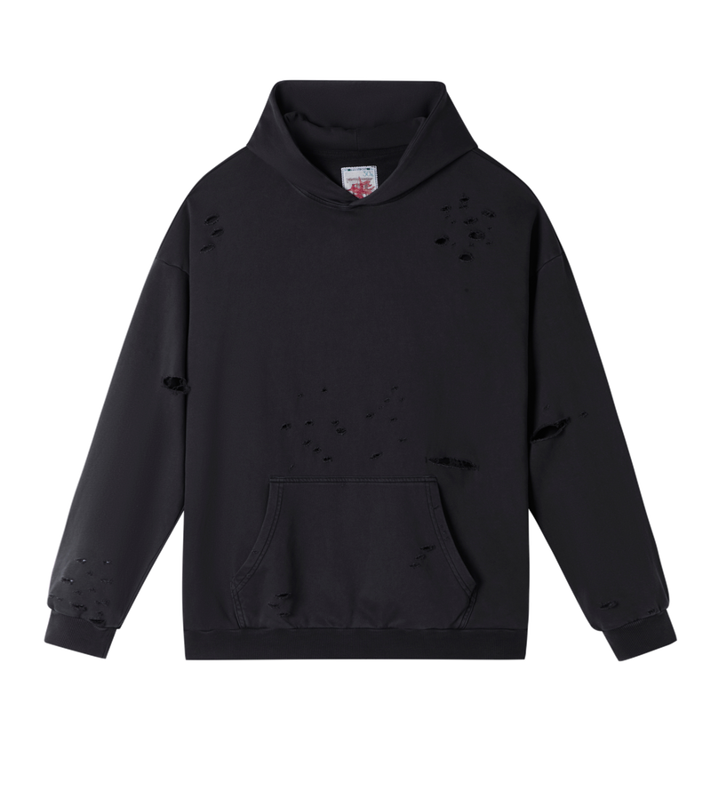 BLACK UN PULLOVER HOODIE